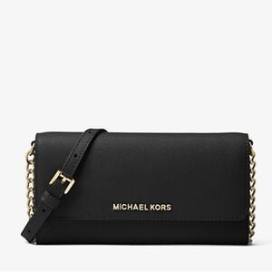 Michael Kors Black Crossbody Bag with Gold Chain